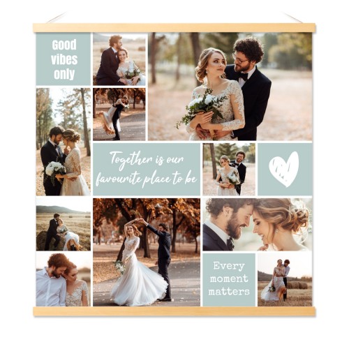 Poster avec support magnétique 60 x 60 cm Bois naturel