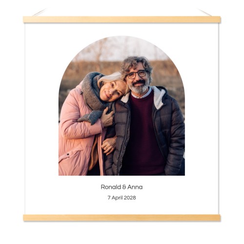 Poster with Magnetic hanger 60 x 60 cm Wood