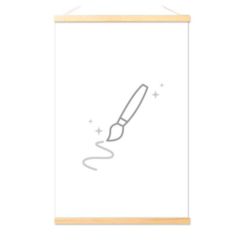 Poster with Magnetic hanger 60 x 90 cm Wood