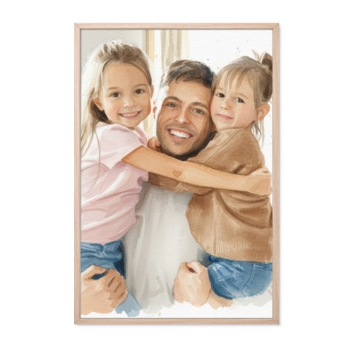 AI Poster 30x20 with wooden frame