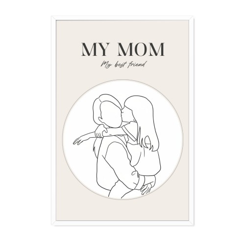 AI poster 30 x 45 med vit ram