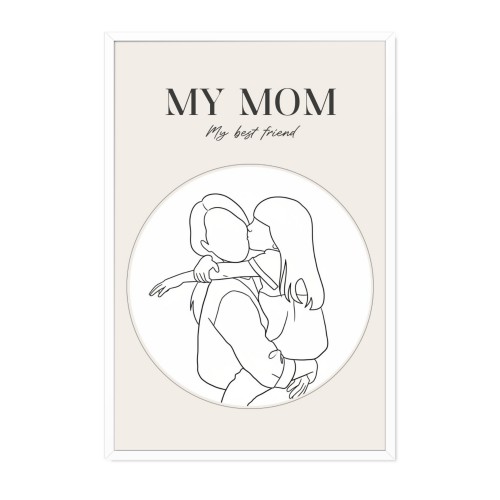 AI poster 50 x 75 med vit ram