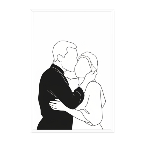 Poster IA 50 x 75 avec cadre blanc Poster IA 50 x 75 avec cadre blanc