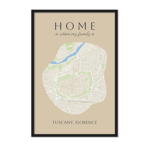 Organic Silhouette Map