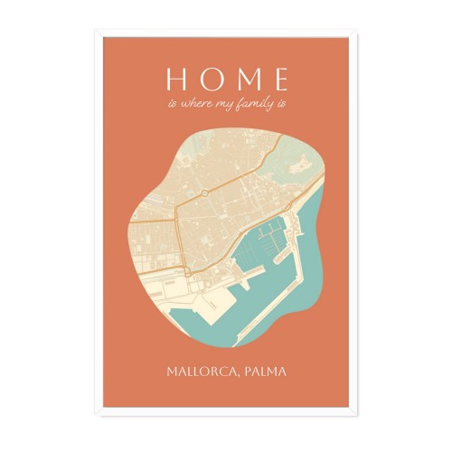 Organic Silhouette Map Organic Silhouette Map