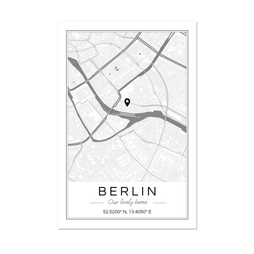 Map Poster Alu Forex 40 x 60