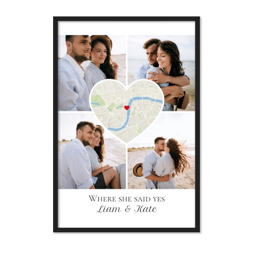 Heart Collage Map Design Heart Collage Map Design