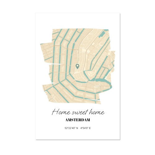 Paint Stroke Map Design