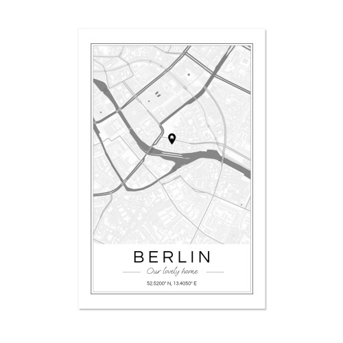 Map Poster Alu Forex 50 x 75 