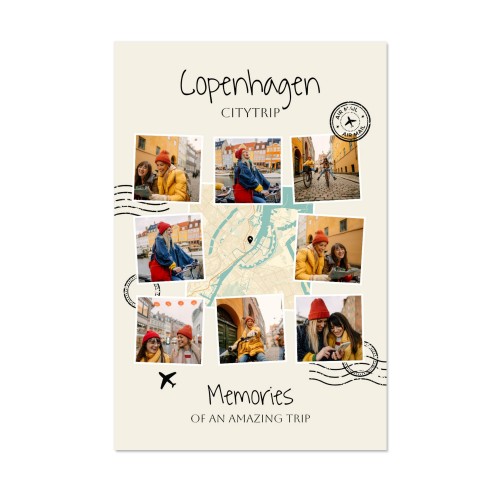 Travel Collage Map Design