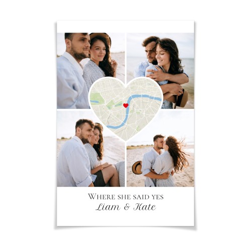 Heart Collage Map Design Heart Collage Map Design