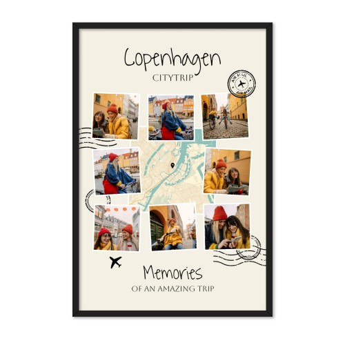 Travel Collage Map Design