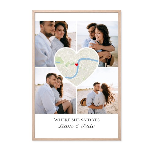 Heart Collage Map Design