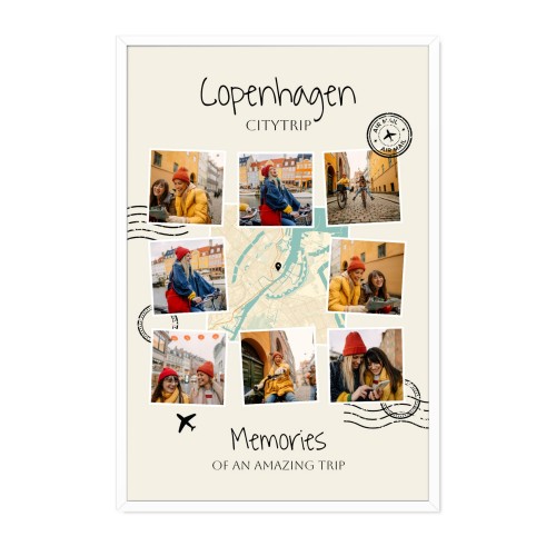 Travel Collage Map Design