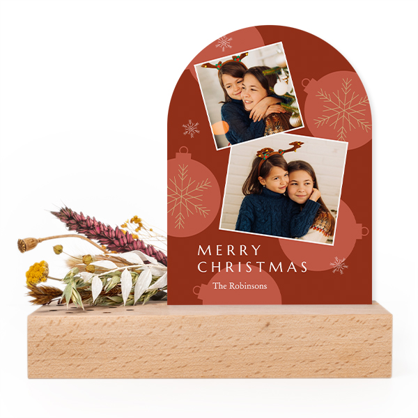 Forex luxe arche sur support en bois & fleurs séchées