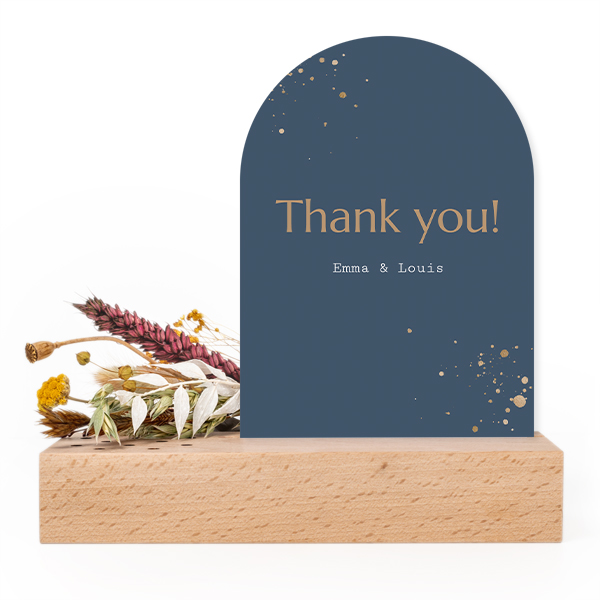 Forex luxe arche sur support en bois & fleurs séchées