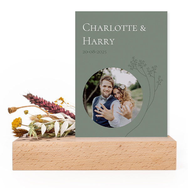 Forex luxe sur socle en bois & fleurs séchées Forex luxe sur socle en bois & fleurs séchées