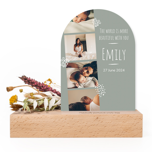 Forex luxe arche sur support en bois personnalisé & fleurs séchées Forex luxe arche sur support en bois personnalisé & fleurs séchées