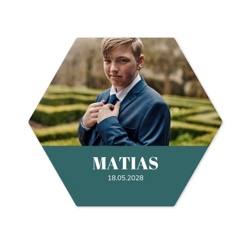 Forex kuusikulmainen kuvakortti, 17x20 cm