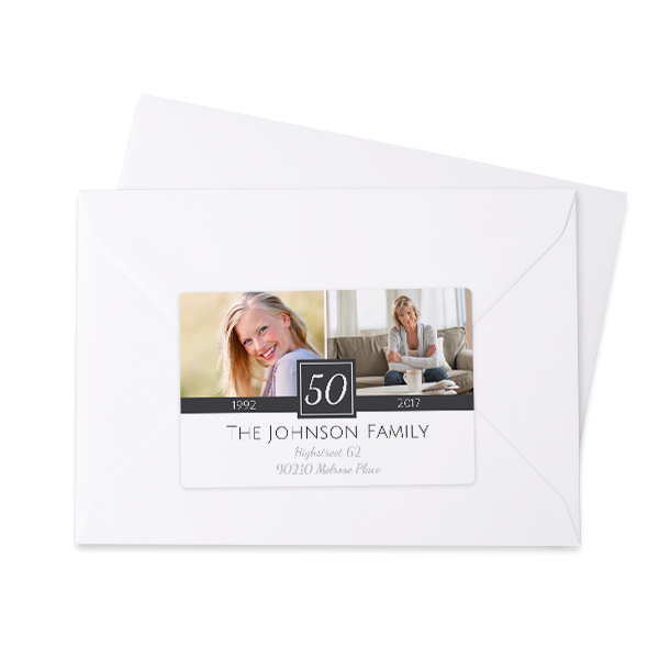 Afzender adresstickers - Set van 16
