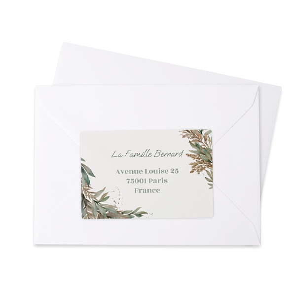 Étiquettes adresse pour l'expéditeur (lot de 16)