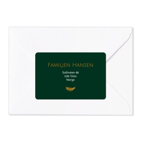 Classic Feather Gold - Text Only