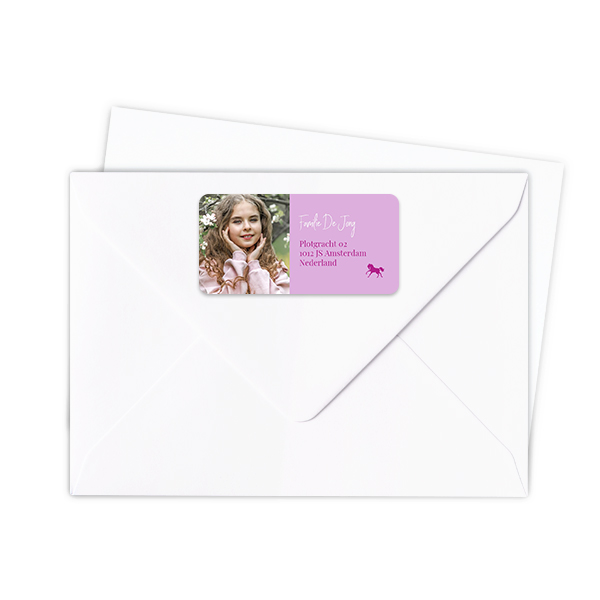 Afzender adresstickers - Set van 24