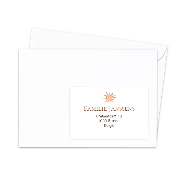 Étiquettes adresse pour les destinataires (lot de 16 différentes)