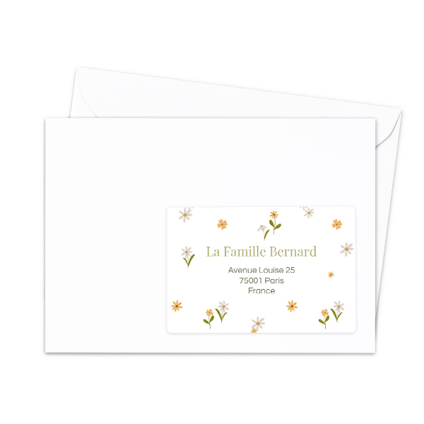 Étiquettes adresse pour les destinataires (lot de 16 différentes)