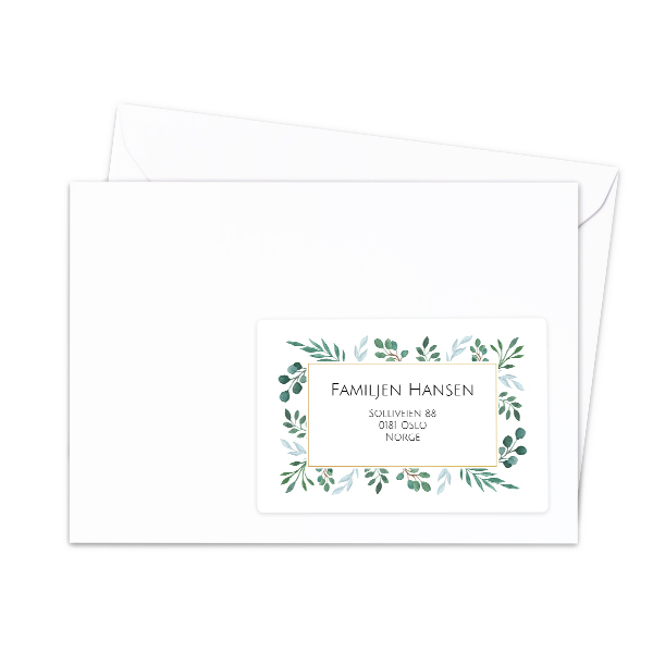 Mottakeradresseetiketter - 16 stk forskjellige