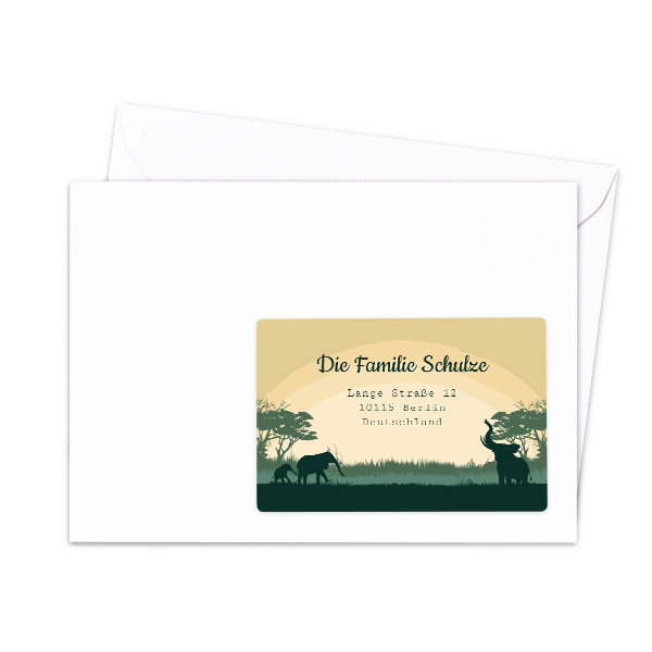 Empfänger Etiketten - 12 Stk. verschiedene