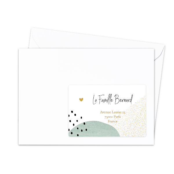 Receiver address labels - set of 16 different 