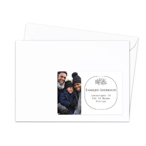 Ontvanger adresstickers (set van 16 verschillende)