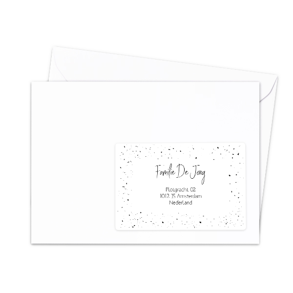 Ontvanger adresstickers - Set van 16 verschillende Ontvanger adresstickers - Set van 16 verschillende