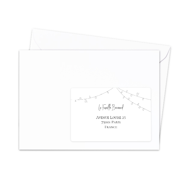 Étiquettes adresse pour les destinataires (lot de 16 différentes)