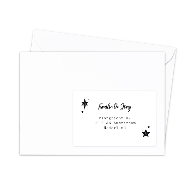 Receiver address labels - set of 16 different 