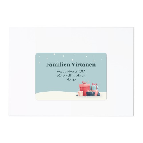 Ontvanger adresstickers (set van 16 verschillende)