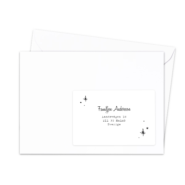 Receiver address labels - set of 16 different 