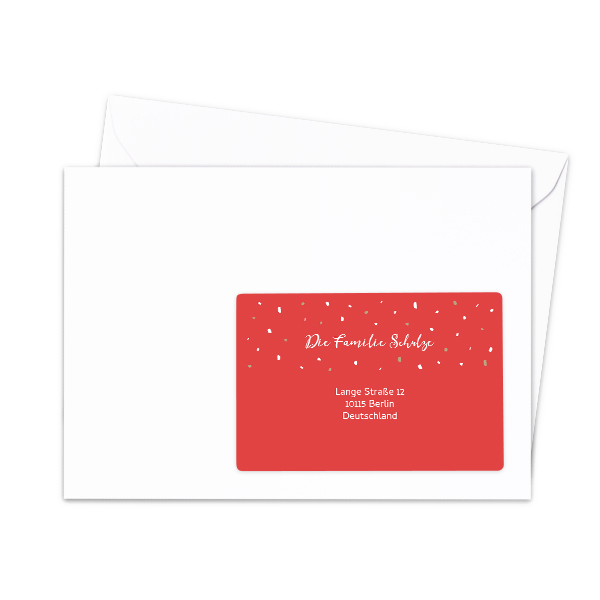 Receiver address labels - set of 16 different 
