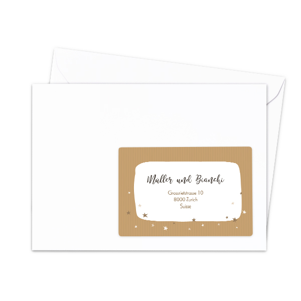 Ontvanger adresstickers (set van 16 verschillende)