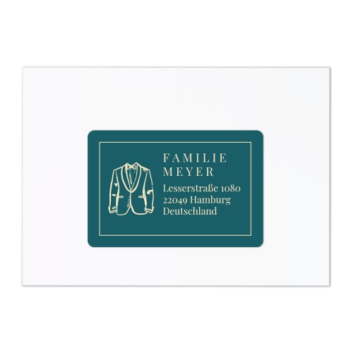 Empfänger Etiketten - 12 Stk. verschiedene