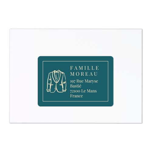 Étiquettes adresse pour les destinataires (lot de 16 différentes)