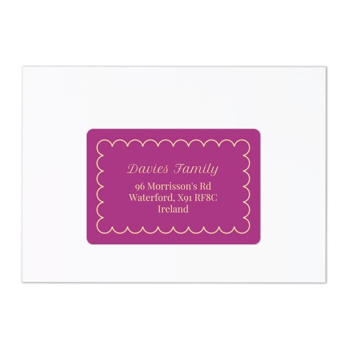 Classy Scallop Bow - Text Only