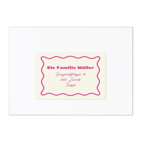 Empfänger Etiketten - 12 Stk. verschiedene