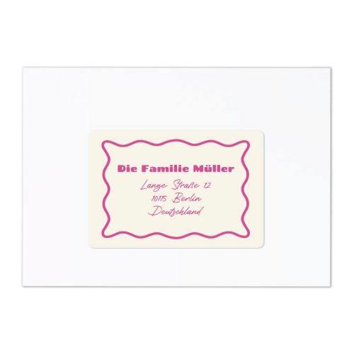 Empfänger Etiketten - 12 Stk. verschiedene