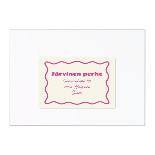 Vastaanottajan osoitetarrat - 16 kpl erilaista