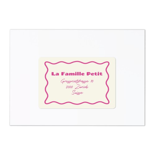 Étiquettes adresse pour les destinataires (lot de 16 différentes)