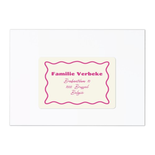 Ontvanger adresstickers (set van 16 verschillende)