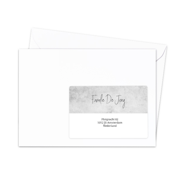 Receiver address labels - set of 16 different 