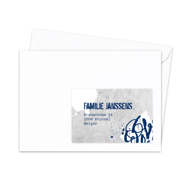 Ontvanger adresstickers (set van 16 verschillende)